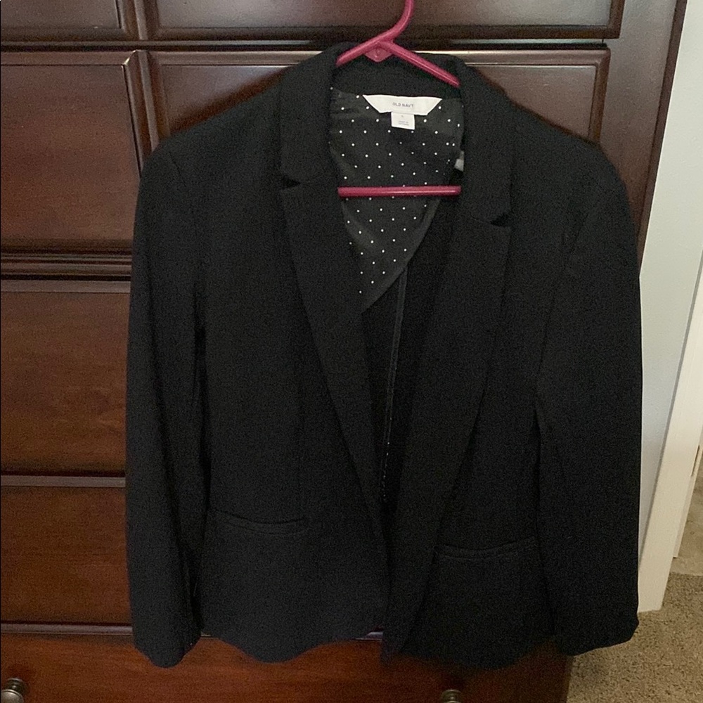 Old Navy Black Blazer Classic Suit Jacket women’s size large